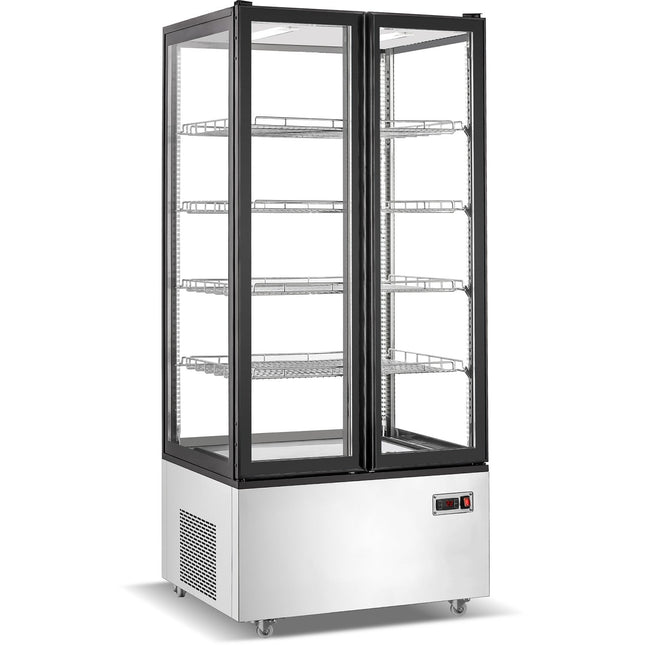 Refrigerated Display Case 600 Litres Black/Stainless Steel |  Cl600