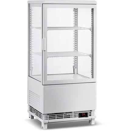Countertop Display Fridge 58 Litres 2 Shelves White 1 Flat Door |  Cl58 W