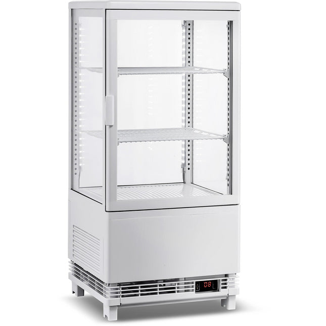 Countertop Display Fridge 58 Litres 2 Shelves White 1 Flat Door |  Cl58 W