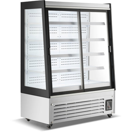 Commercial Upright Display Fridge 700 L Glass Door 4 Adjustable Shelves 1310x710x1795mm Stainless Steel | Cl700 Ss