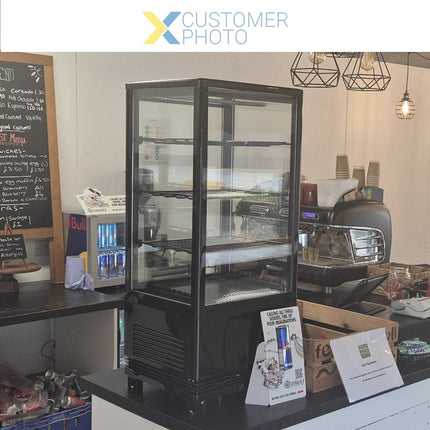 Countertop Display Fridge 78 Litres 3 Shelves Black 1 Flat Door |  Cl78 B