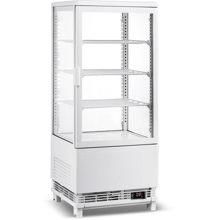 Countertop Display Fridge 78 Litres 3 Shelves White 1 Flat Door |  Cl78 W