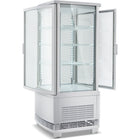 Countertop Display Fridge 75 Litres 3 Shelves White 2 Curved Doors Front &Amp; Back |  Cl68 Rw