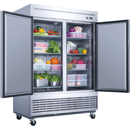 1400lt Commercial Upright Freezer Double Door Stainless Steel |  D55 F