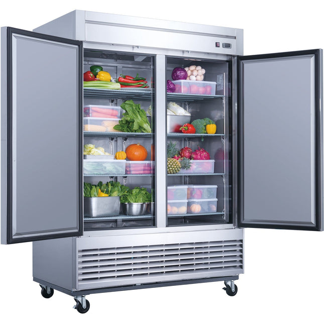 1400lt Commercial Upright Freezer Double Door Stainless Steel |  D55 F