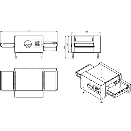 Commercial Conveyor Pizza Oven 16 Pizzas Of 12'' Per Hour |  Cp12 S