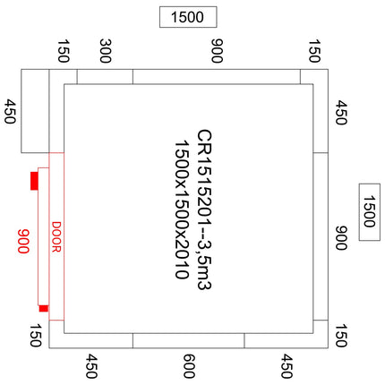 Freezer Room With Freezing Unit 1200x1200x2010mm Volume 2m3 |  Fr1212201