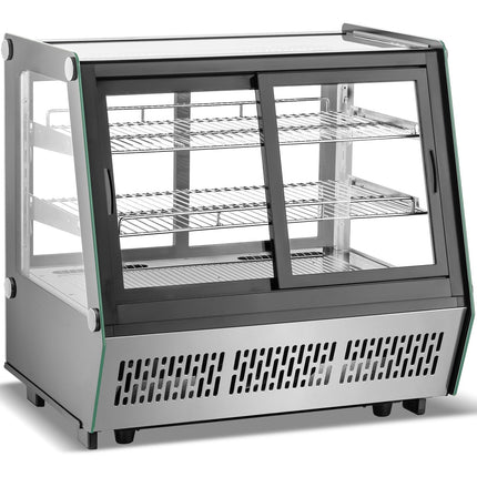 Display Merchandiser Fridge 160 Litres Open Front &Amp; Back 2 Shelves Black |  Cw1601