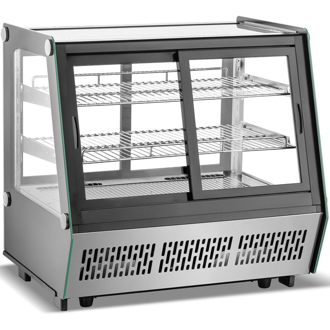 Display Merchandiser Fridge 160 Litres Open Front &Amp; Back 2 Shelves Black |  Cw1601