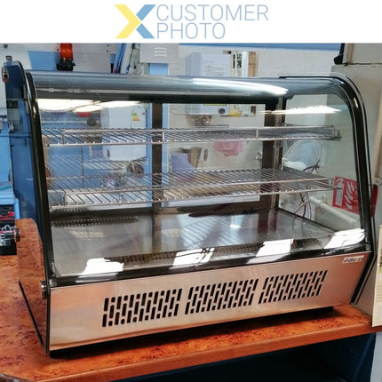Display Merchandiser Fridge 160 Litres 2 Shelves Stainless Steel |  Cw160 R
