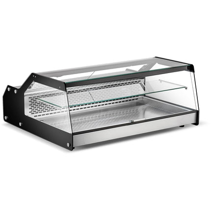 Display Merchandiser Fridge 148 Litres 1 Shelf + 3x Gn1/1 Bottom Shelf Stainless Steel &Amp; Black |  Cw170