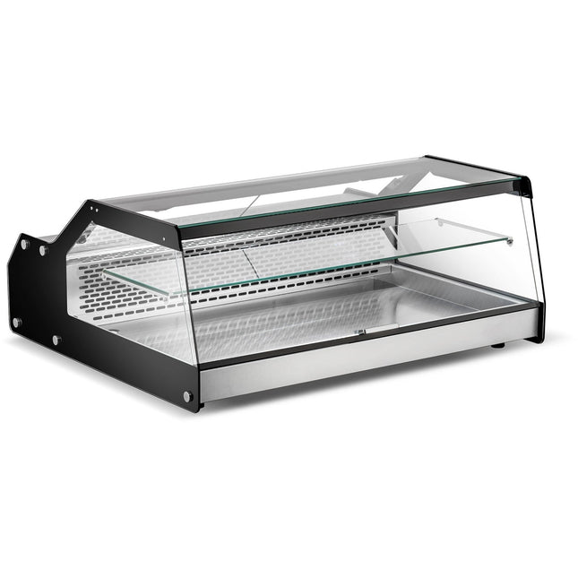 Display Merchandiser Fridge 148 Litres 1 Shelf + 3x Gn1/1 Bottom Shelf Stainless Steel &Amp; Black |  Cw170