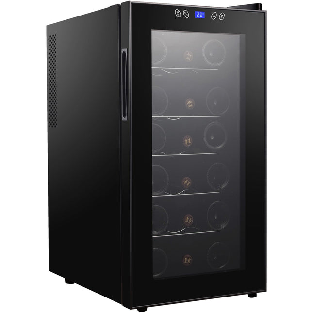 Professional Glass Front Wine Cooler 50 Litres Black |  Cw52 Fd