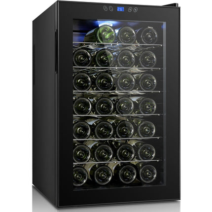 Professional Glass Front Wine Cooler 70 Litres Black |  Cw70 Fd