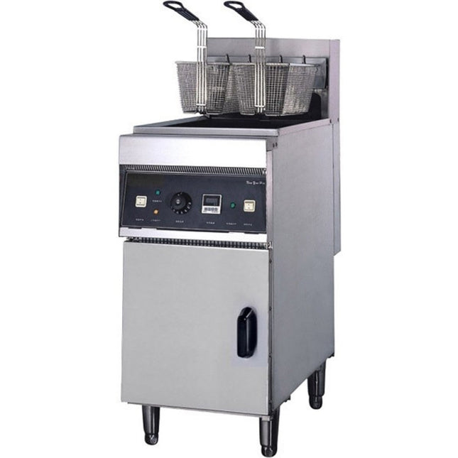 Twin Basket Professional Free Standing Electric Fryer Single Tank 18k W 28 Litres |  Df28 L
