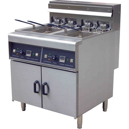 Professional Free Standing Electric Fryer Twin Tank 28 L + 28 L |  Df28 L2