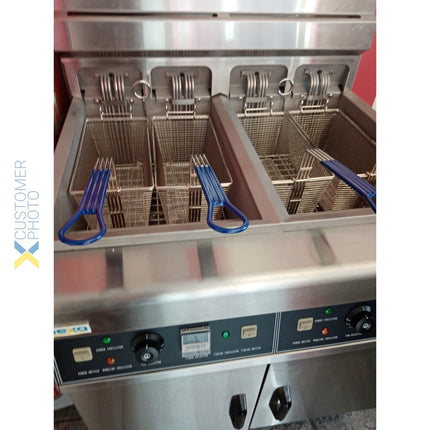 Professional Free Standing Electric Fryer Twin Tank 28 L + 28 L |  Df28 L2