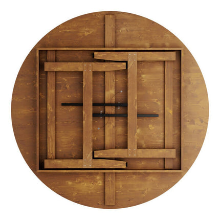 Vineyard Folding Catering Table Round 6ft Pine Wood 1800x760mm |  Dgw003272 R