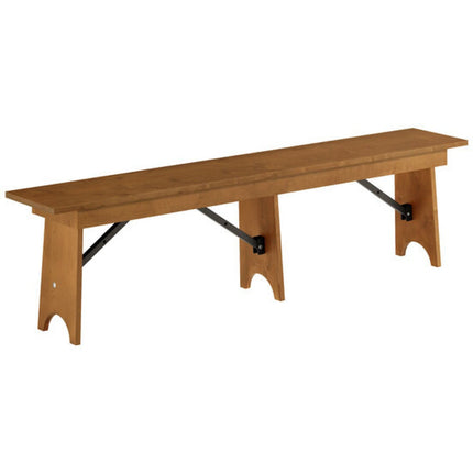 Vineyard Folding Bench 6ft Pine Wood 1800x300x457mm |  Dgw00337212. Minimum Pack of 2 order required