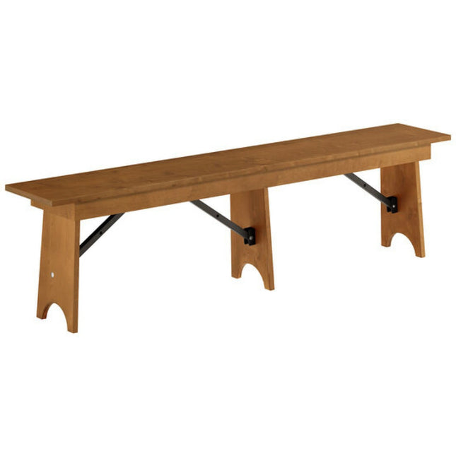 Vineyard Folding Bench 6ft Pine Wood 1800x300x457mm |  Dgw00337212. Minimum Pack of 2 order required