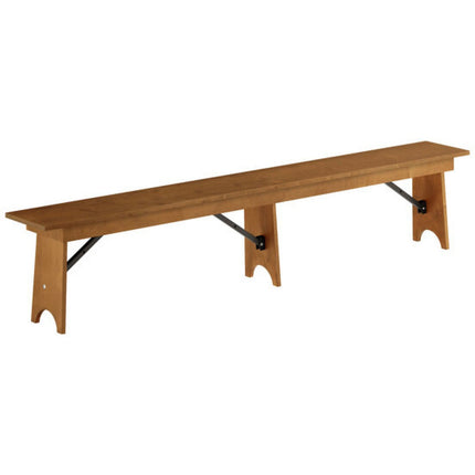 Vineyard Folding Bench 8ft Pine Wood 2400x300x457mm |  Dgw00339612. Minimum Pack of 2 order required