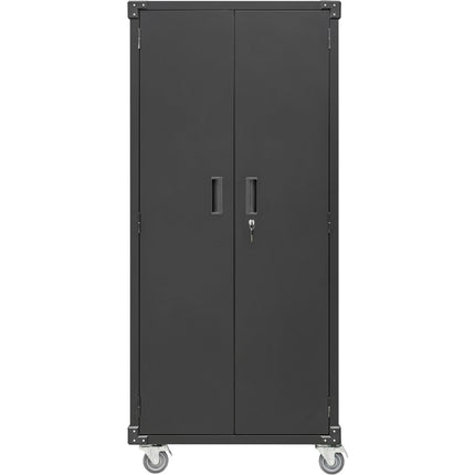 Commercial Storage Cabinet With Wheels Black 800x420x1820mm |  Dl10