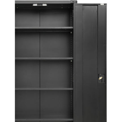 Commercial Storage Cabinet With Wheels Black 800x420x1820mm |  Dl10