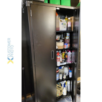 Commercial Storage Cabinet With Wheels Black 800x420x1820mm |  Dl18 X