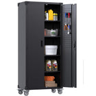 Commercial Storage Cabinet With Wheels Black 800x420x1820mm |  Dl18 X