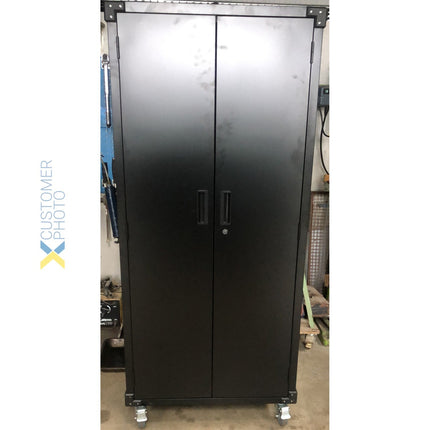 Commercial Storage Cabinet With Wheels Black 800x420x1820mm |  Dl18 X