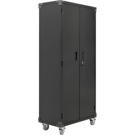 Commercial Storage Cabinet With Wheels Black 800x420x1820mm |  Dl18 X