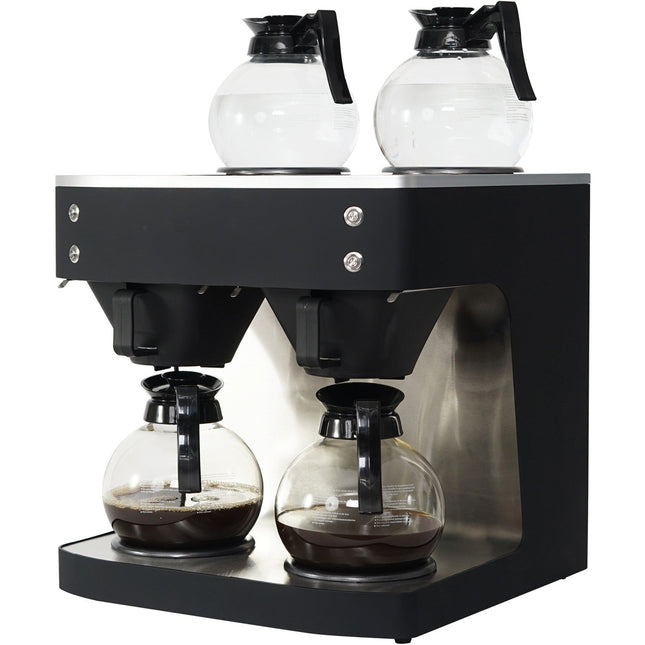 Commercial Twin Filter Coffee Maker Manual Fill 4 Glass Jugs 4 Hotplates |  Drb686 P