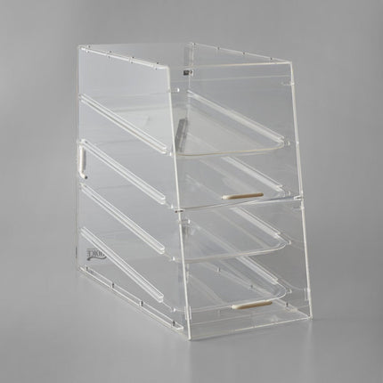 4 Tier Acrylic Bakery Display Case With Front And Rear Doors |  Detdtbc10904