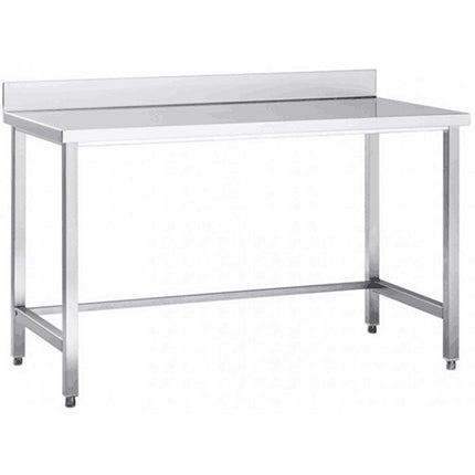 Professional Work Table Stainless Steel No Bottom Shelf Upstand 1600x700x965mm | Dw7160