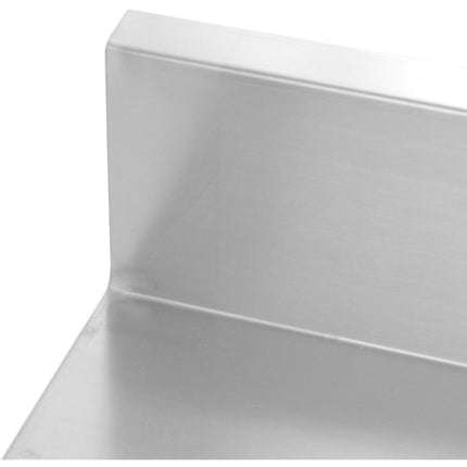 Commercial Work Table Stainless Steel 3 Tiers Backsplash Square Legs 2200x600x900mm |  Dw3 T22060 B