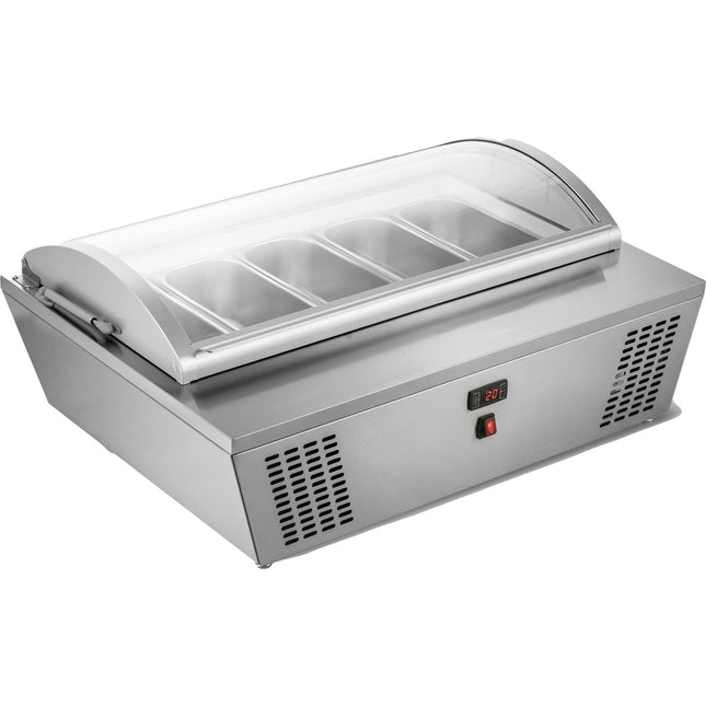 Professional Gelato &Amp; Ice Cream Serving Display Counter 85 Litres Stainless Steel |  Dw675
