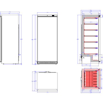 600lt Commercial Freezer Upright Cabinet Stainless Steel Single Door |  Dwf600 Ss