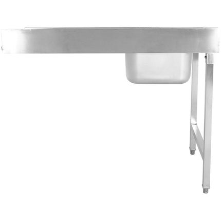 Loading Table Left Side 1200x650x850mm With Sink With Splashback Stainless Steel | Dwita1265 L