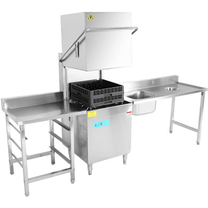 Loading Table Reft Side Stainless Steel With Sink &Amp; Waste Hole &Amp; Splashback 1400x650x850mm | Dwitc1465 R