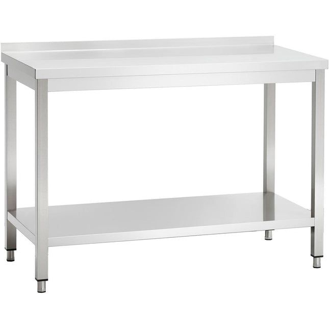 Professional Work Table Stainless Steel Bottom Shelf Upstand 1800x600x900mm |  Thats186 A