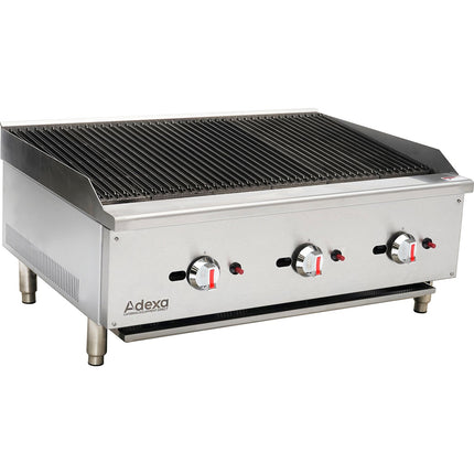 Professional Natural Gas Chargrill 3 Burners 22.5k W |  Ecb36 S