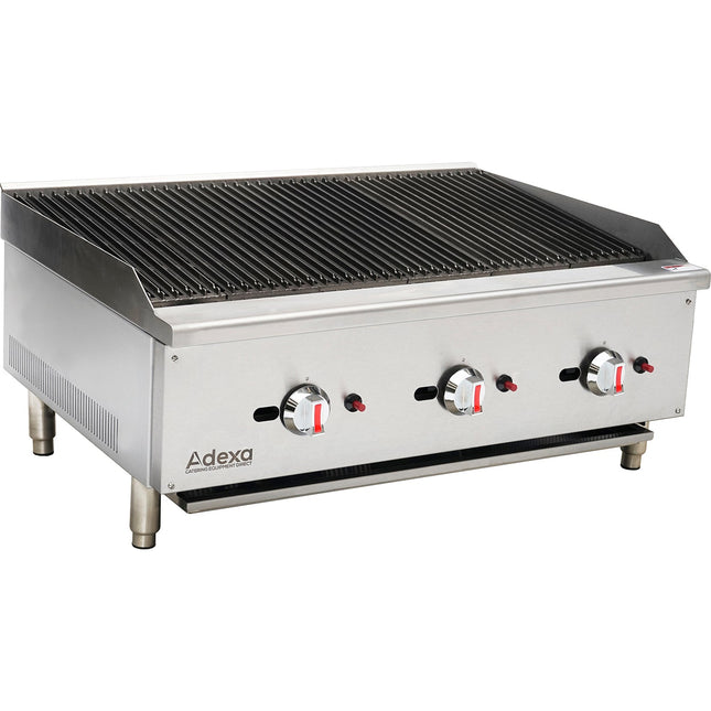 Professional Natural Gas Chargrill 3 Burners 22.5k W |  Ecb36 S