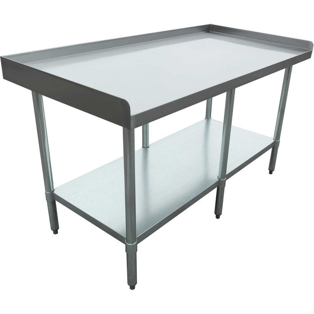 Commercial Equipment Stand / Low Height Table Stainless Steel Bottom Shelf 3 Side Upstand 1500x600x600mm |  Ees2460