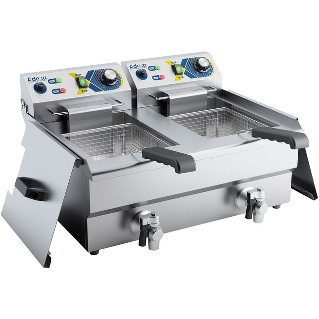 Commercial Twin Deep Fat Fryer 10+10 Litres 3+3k W Countertop |  Ef102 V