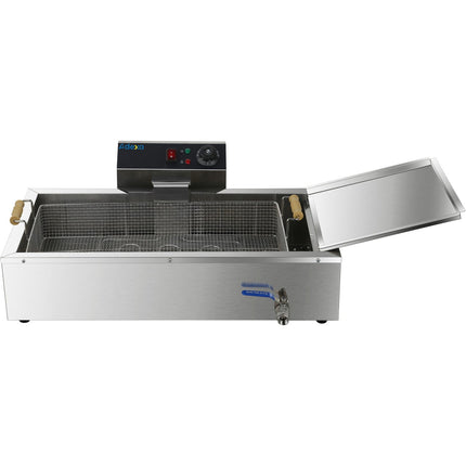 Commercial Fryer Single Electric 13 Litre 3.9k W Countertop Drainage Tap |  Ef13 L