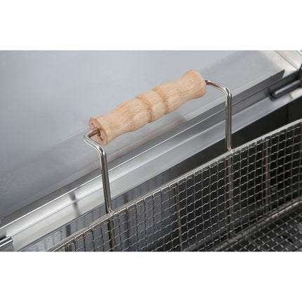 Commercial Fryer Single Tank Dual Zone Electric 26 Litre 7.8k W Countertop Drainage Tap |  Ef26 L