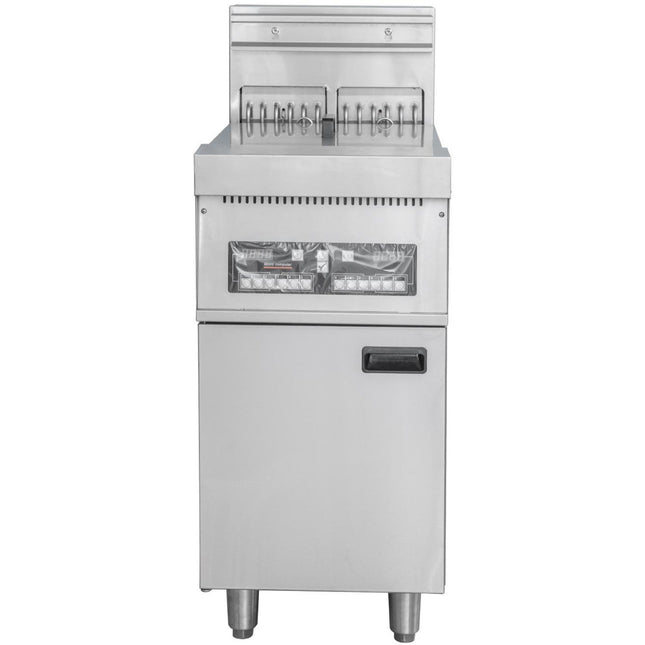Professional Free Standing Electric Fryer Double Tank 2 X 14 L 400x800x1100 Mm | Ef9 C2