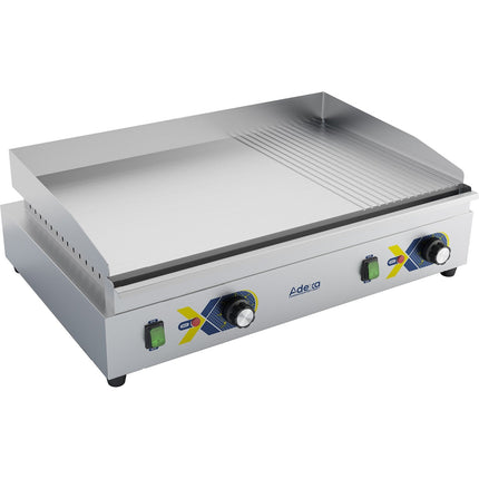 Chrome Coated Commercial Griddle Smooth/Ribbed 720x460x240mm 3.5k W Electric |  Eg720 D