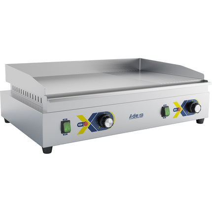 Chrome Coated Commercial Griddle Smooth/Ribbed 720x460x240mm 3.5k W Electric |  Eg720 D