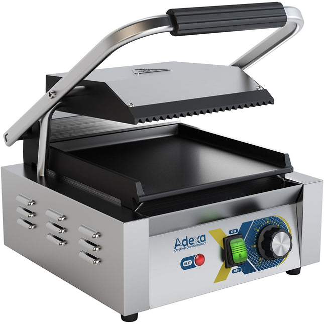 Heavy Duty Panini Contact Grill Single Ribbed/Smooth |  Egd10 B